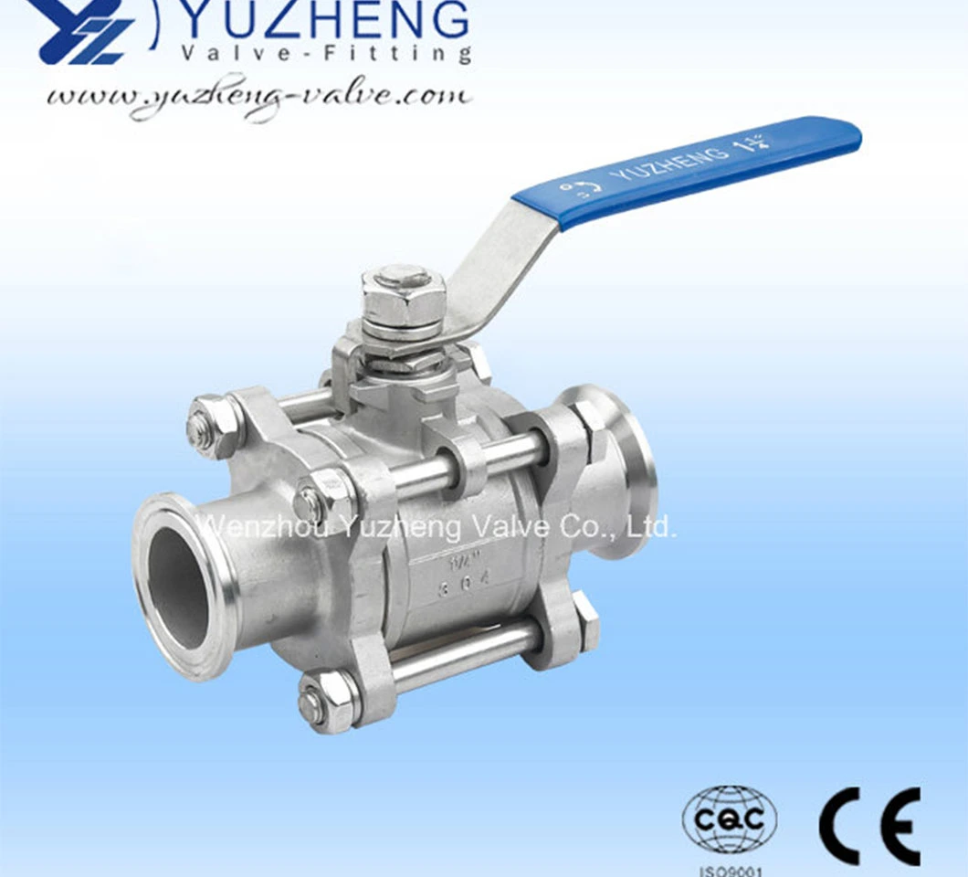 Hygienic Manual Clamp End Stainless Steel Sanitary Ball Valve with Mounting Pad