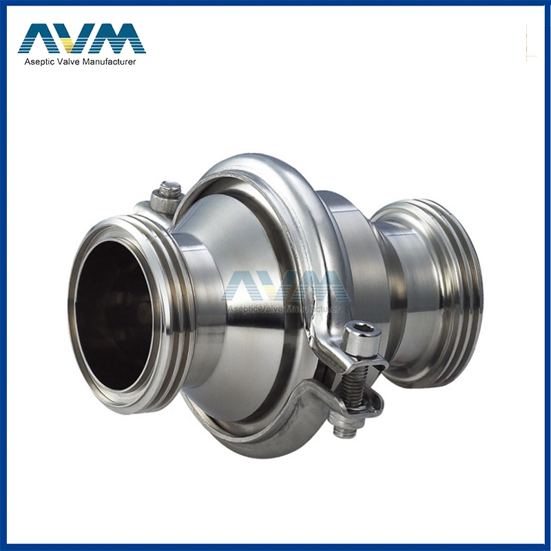 SS304 Stainless Steel Sanitary Check Valve with Spring Union Type