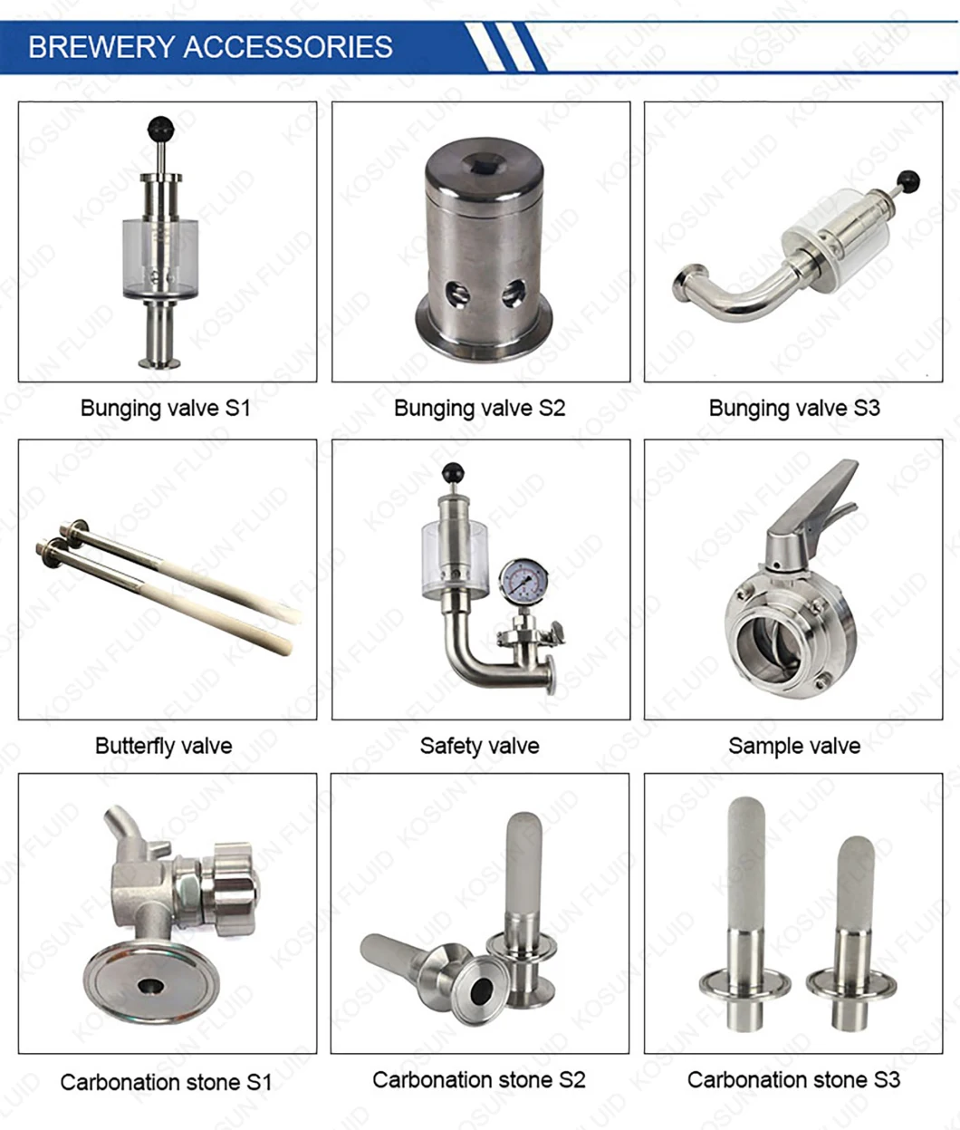 Stainless Steel SS304 Sanitary Beer 1/2&quot; Bsp NPT Thread Tri Clamp Sampling Valve