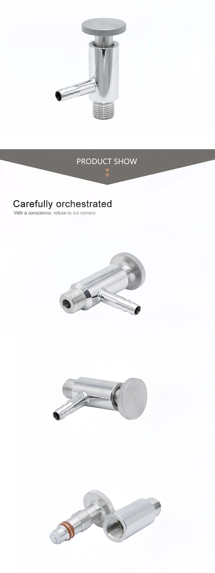 Sanitary Stainless Steel Ordinary Sampling Valve with Thread End