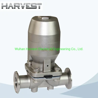 Sanitary High Purity 3A/DIN Clamp/Welded Stainless Steel Pneumatic Diaphragm Valve for Pipeline System