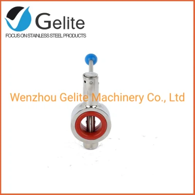 Sanitary Hygienic Stainless Steel Welded Tri Clamp Butterfly Valve with Manual