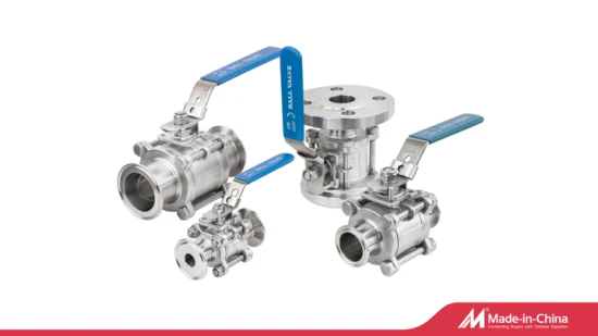 Stainless Steel Hygienic High Pressure Three Piece Sanitary Ball Valve